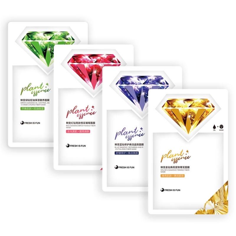 Oil applied diamond facial mask